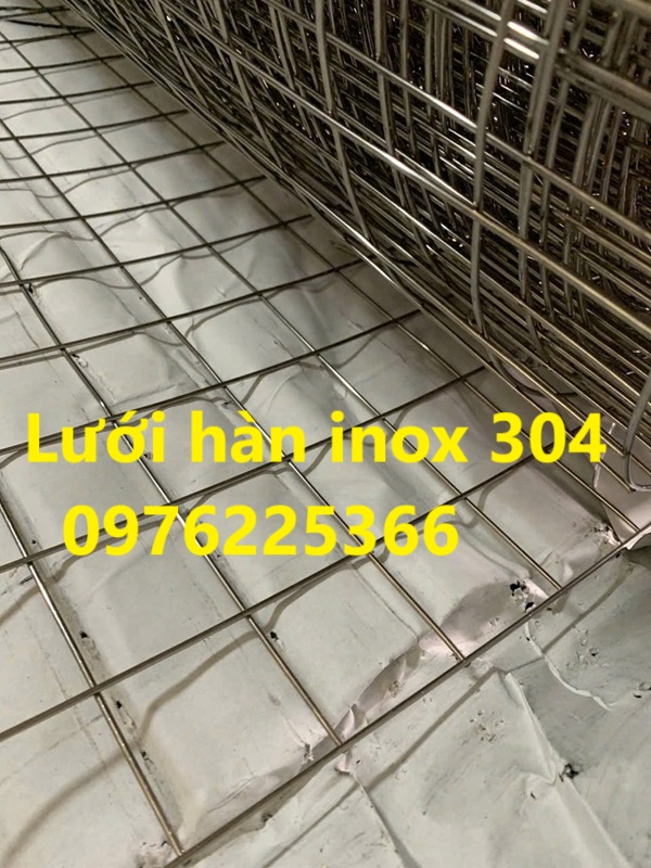 Lưới hàn inox 304 mắt 25x25, Lưới inox 304 ô 25x25