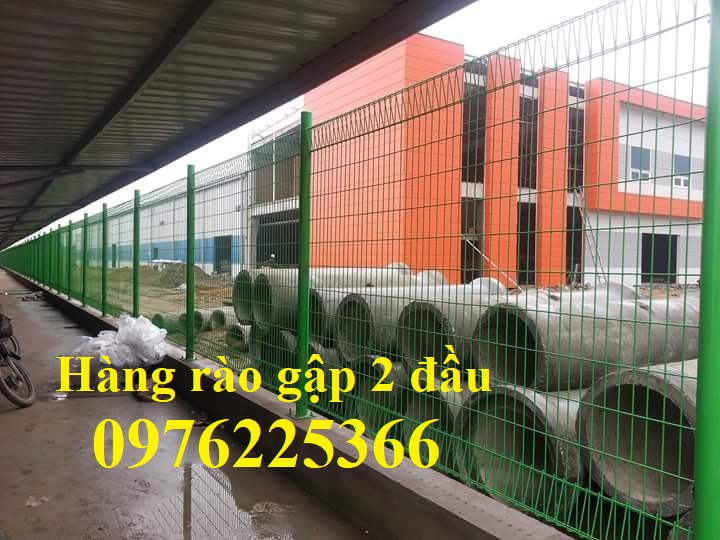 Hàng rào lưới thép gập tam giác hai đầu - Hàng rào bẻ tam giác 2 đầu