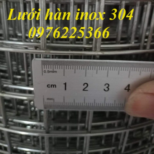 Lưới hàn inox 304 mắt 50x50, luới inox hàn ô 50x50