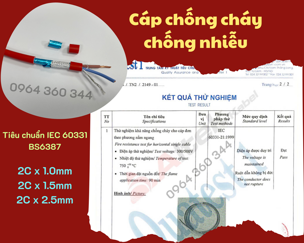 Hàng sẵn kho - Cáp tín hiệu chống cháy, chống nhiễu (Al Foil)