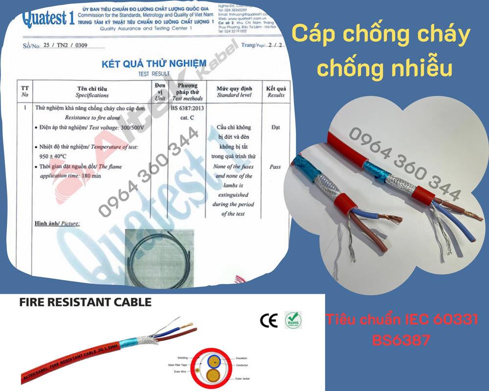 Hàng sẵn kho - Cáp tín hiệu chống cháy, chống nhiễu (Al Foil)