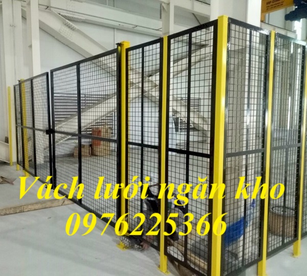 Vách lưới mạ kẽm ngăn kho, vách lưới sơn tĩnh điện ngăn kho