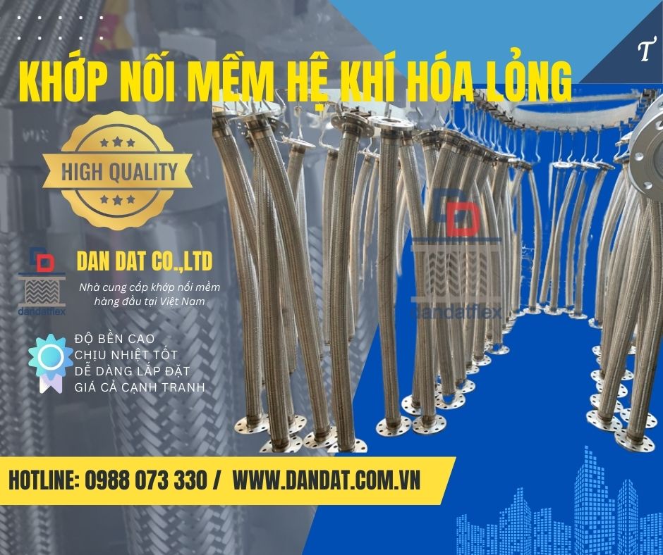 Khớp nối mềm kim loại, khớp nối chống rung chịu nhiệt, khớp nối mềm