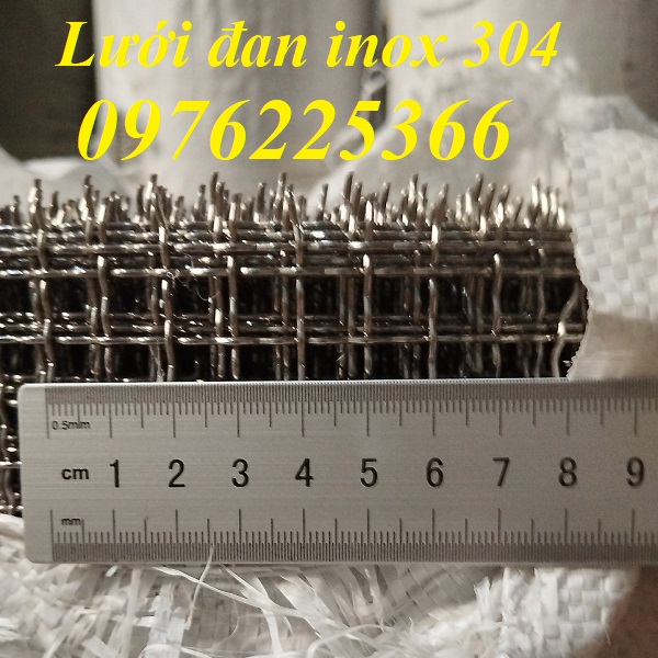 Lưới inox 304 ô 10x10, Lưới đan inox ô 10x10
