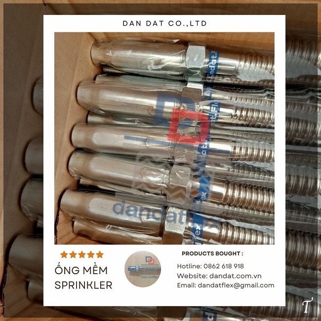 Ống mềm sprinkler dùng trong PCCC, ống mềm đầu phun sprinkler PCCC