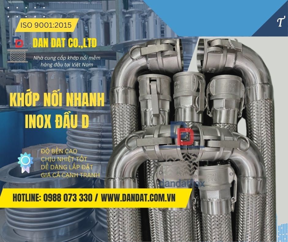 Khớp nối mềm chống rung, khớp nối mềm nối bích chịu nhiệt, khopmoimem