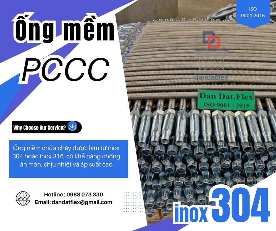 Ống mềm nối đầu phun sprinkler, ống mềm PCCC, dây mềm chữa cháy