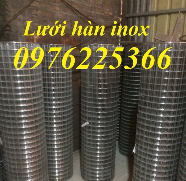 Lưới hàn inox 304 ô 3.5cm x 3.5cm. khổ 1m x 30m
