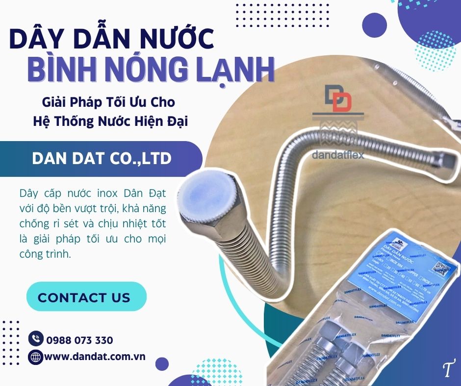 Dây dẫn nước inox nóng lạnh, ống dẫn nước nóng lạnh inox, ống dẫn nước