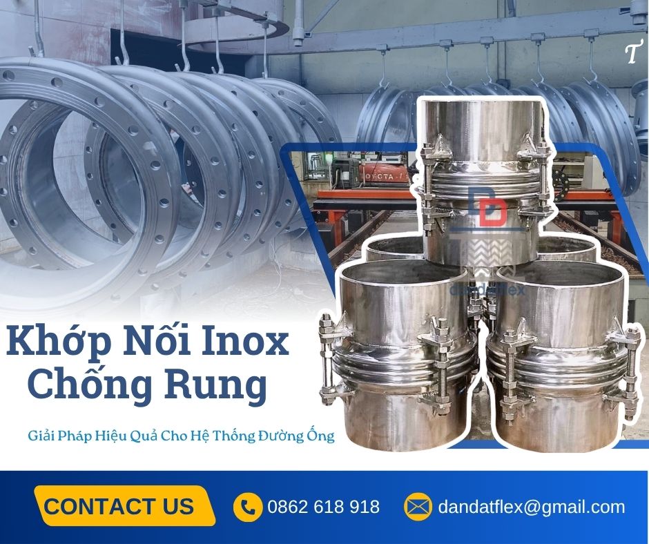 Khớp nối mềm bằng inox,khớp nối mềm lắp bích,khớp nối kim loại nối ren