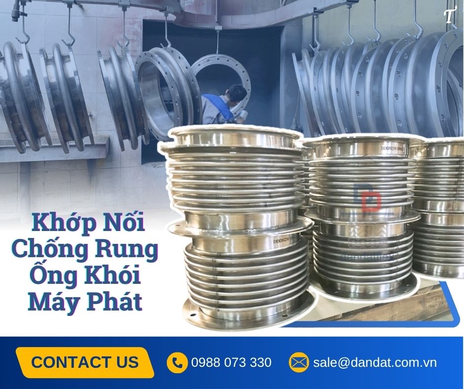 Khớp nối mềm inox dẫn khí hóa lỏng, khớp nối mềm giảm rung inox 304