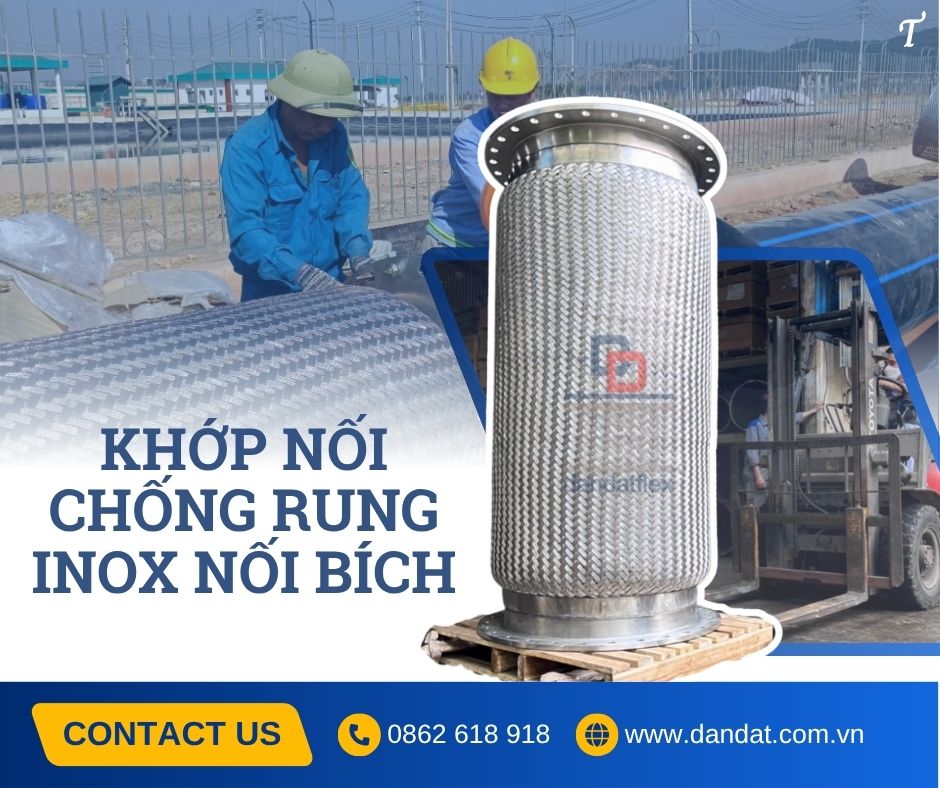 Khớp nối mềm inox dẫn khí hóa lỏng, khớp nối mềm giảm rung inox 304