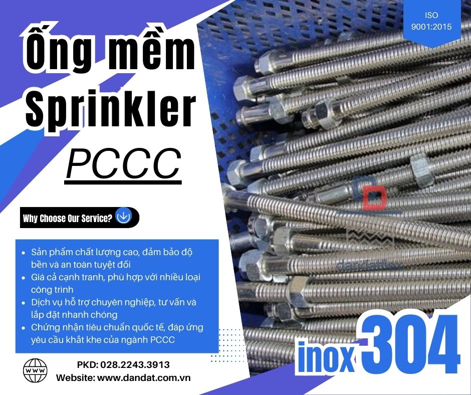 Ống mềm nối đầu phun sprinkler/ống nối mềm sprinkler/dây mềm chữa cháy