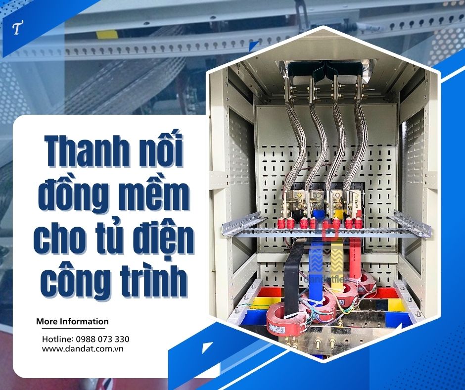 Busbar đồng mềm/Dây đồng bện mạ thiếc/Dây đồng bện tiếp địa có bấm cos