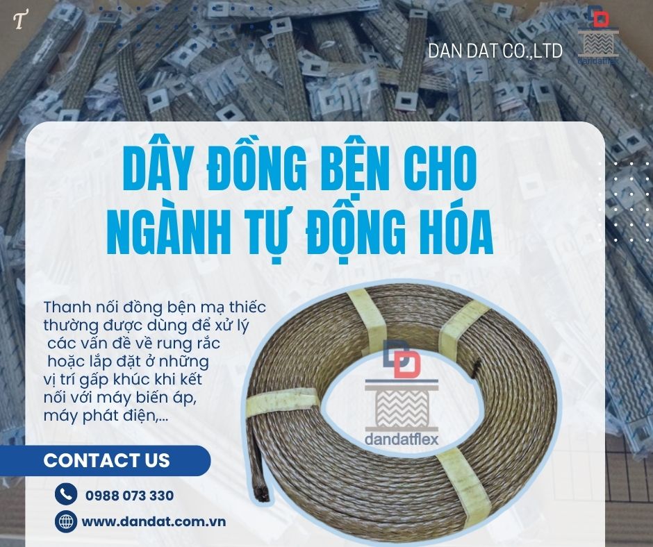 Busbar đồng mềm/Dây đồng bện mạ thiếc/Dây đồng bện tiếp địa có bấm cos