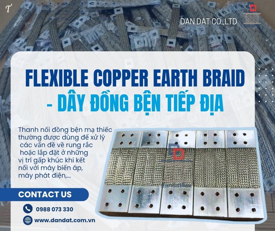 Busbar đồng mềm/Dây đồng bện mạ thiếc/Dây đồng bện tiếp địa có bấm cos