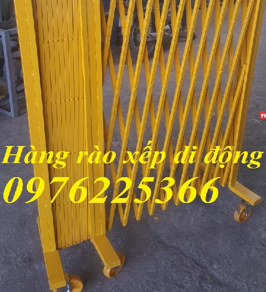 Cung cấp hàng rào xếp sắt kéo tay, hàng rào xếp di động giá rẻ