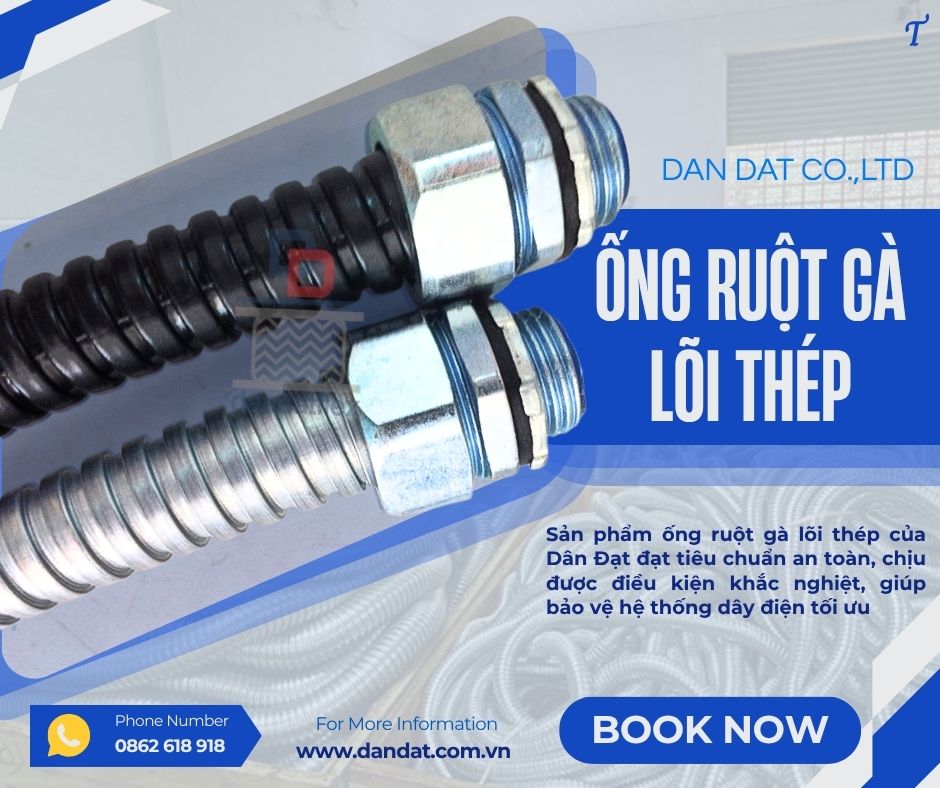 Ống ruột gà lõi thép/ Ống thép mềm luồn dây điện/ Ống ruột gà bọc nhựa