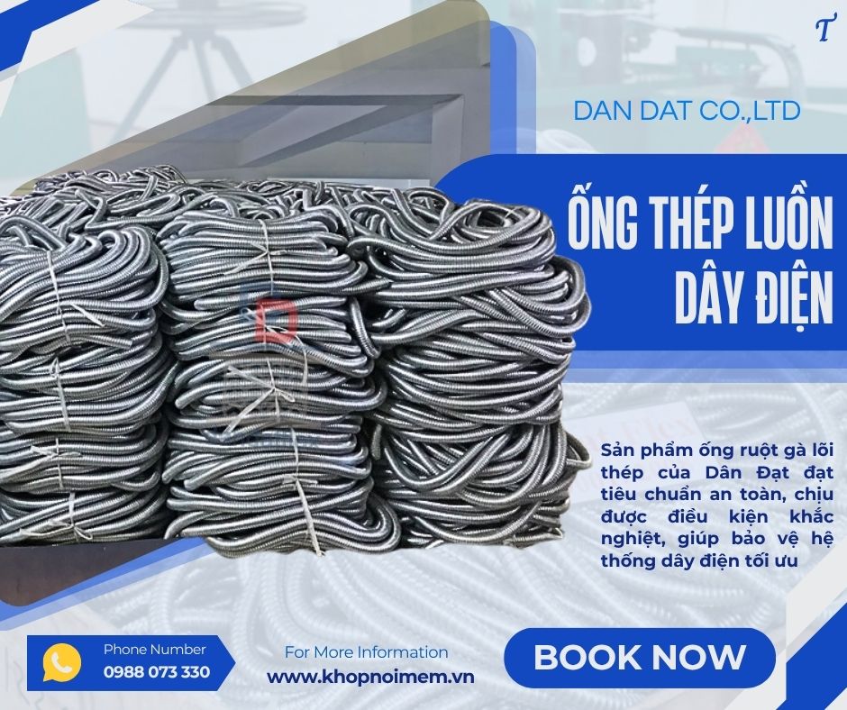 Ống ruột gà lõi thép/ Ống thép mềm luồn dây điện/ Ống ruột gà bọc nhựa