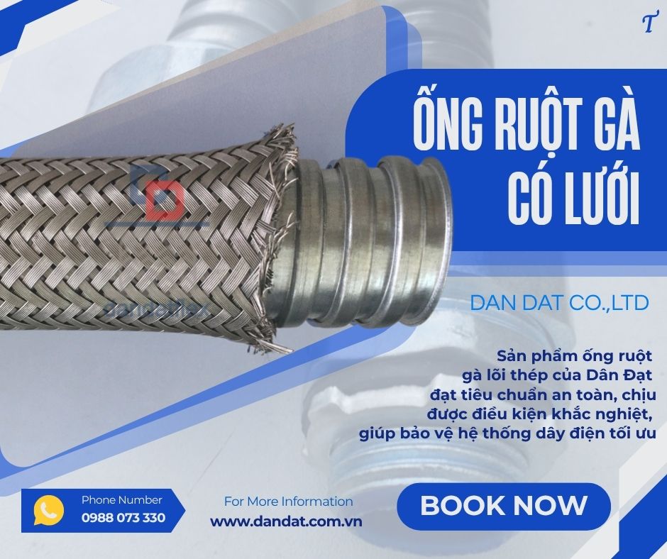 Ống ruột gà lõi thép/ Ống thép mềm luồn dây điện/ Ống ruột gà bọc nhựa