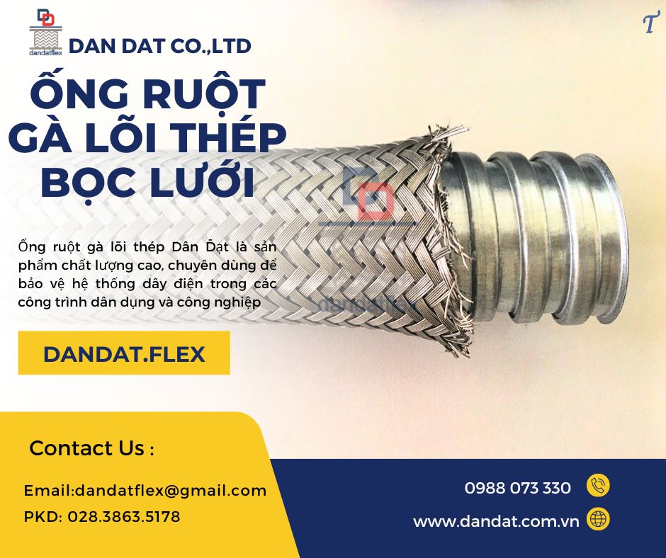 Ống ruột gà/ Ống ruột gà bọc inox/ Ống ruột gà bọc nhựa PVC có lưới