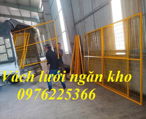 Nhận sản xuất vách lưới thép ngăn kho, ngăn xưởng giá rẻ