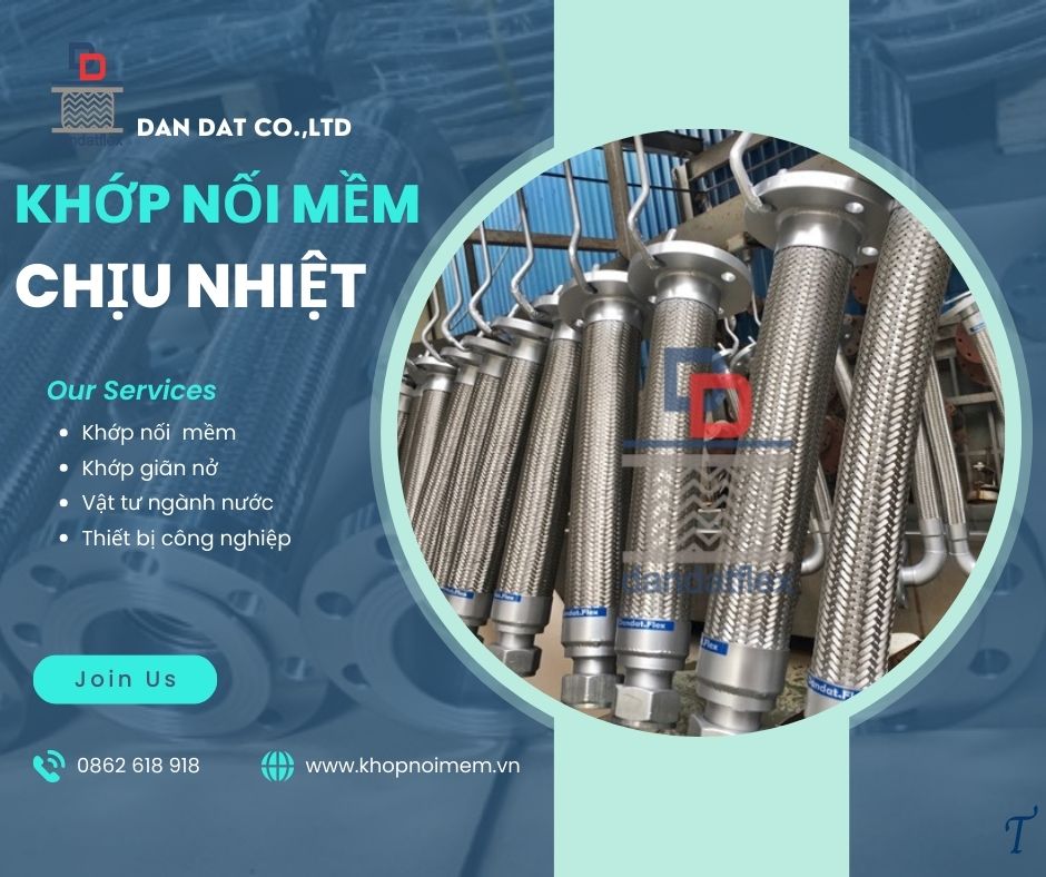 Khớp nối mềm nối bích/ Khớp nối chống rung inox/Khớp nối mềm bằng inox