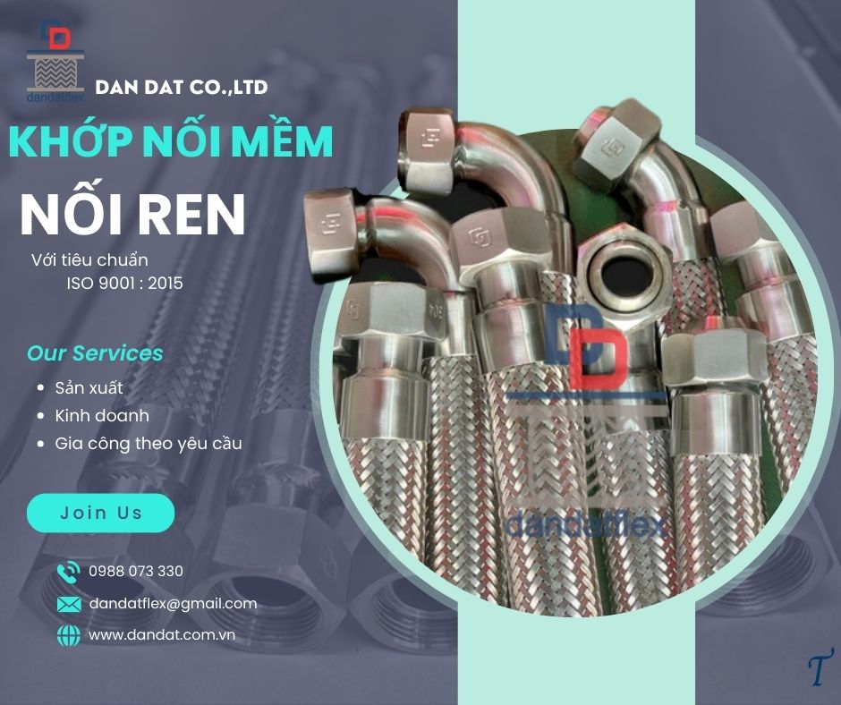Khớp nối mềm nối bích/ Khớp nối chống rung inox/Khớp nối mềm bằng inox