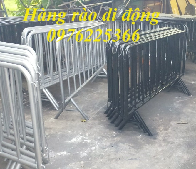 Giá hàng rào sắt di động, hàng rào chắn đường di động