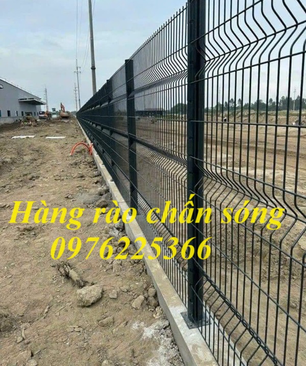Sản xuất hàng rào lưới thép chắn sóng sơn tĩnh điện, chắn sóng mạ kẽm