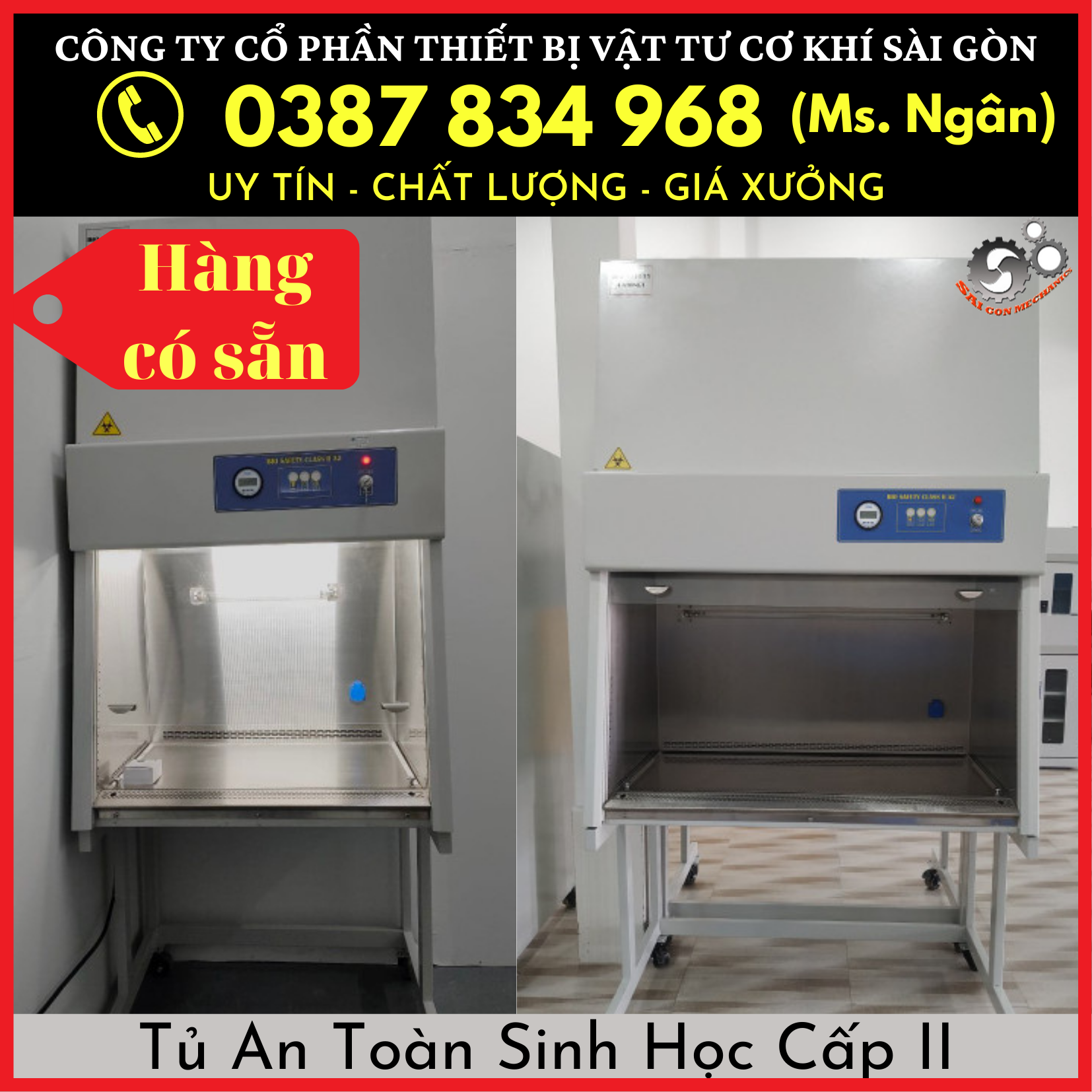 Tủ an toàn sinh học cấp 2 giá tốt tại xưởng