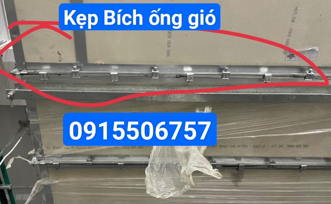 kẹp bích ống gió chống cháy, kẹp EI ống gió chống cháy, kẹp ống EI