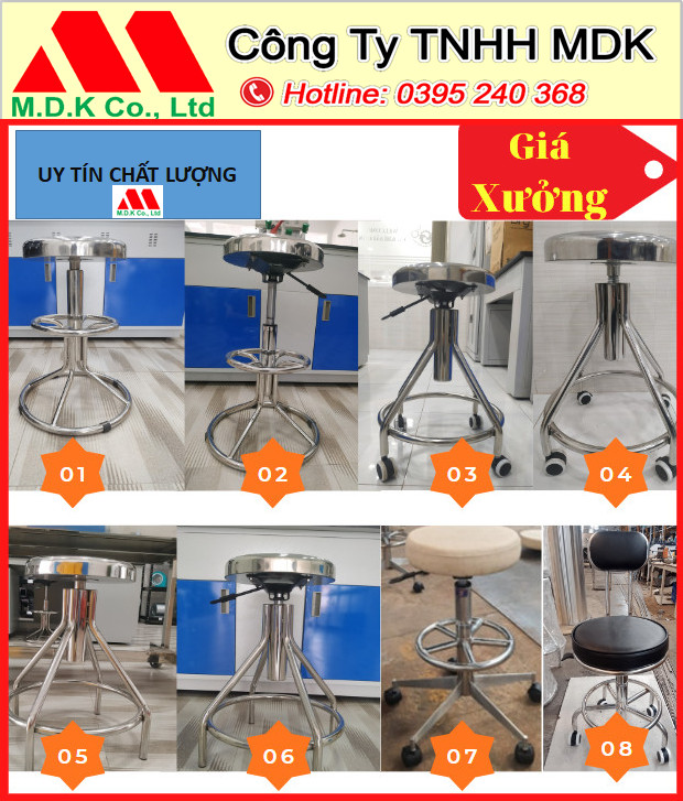 G-Ghế phòng thí nghiệm inox 304-chair MDK