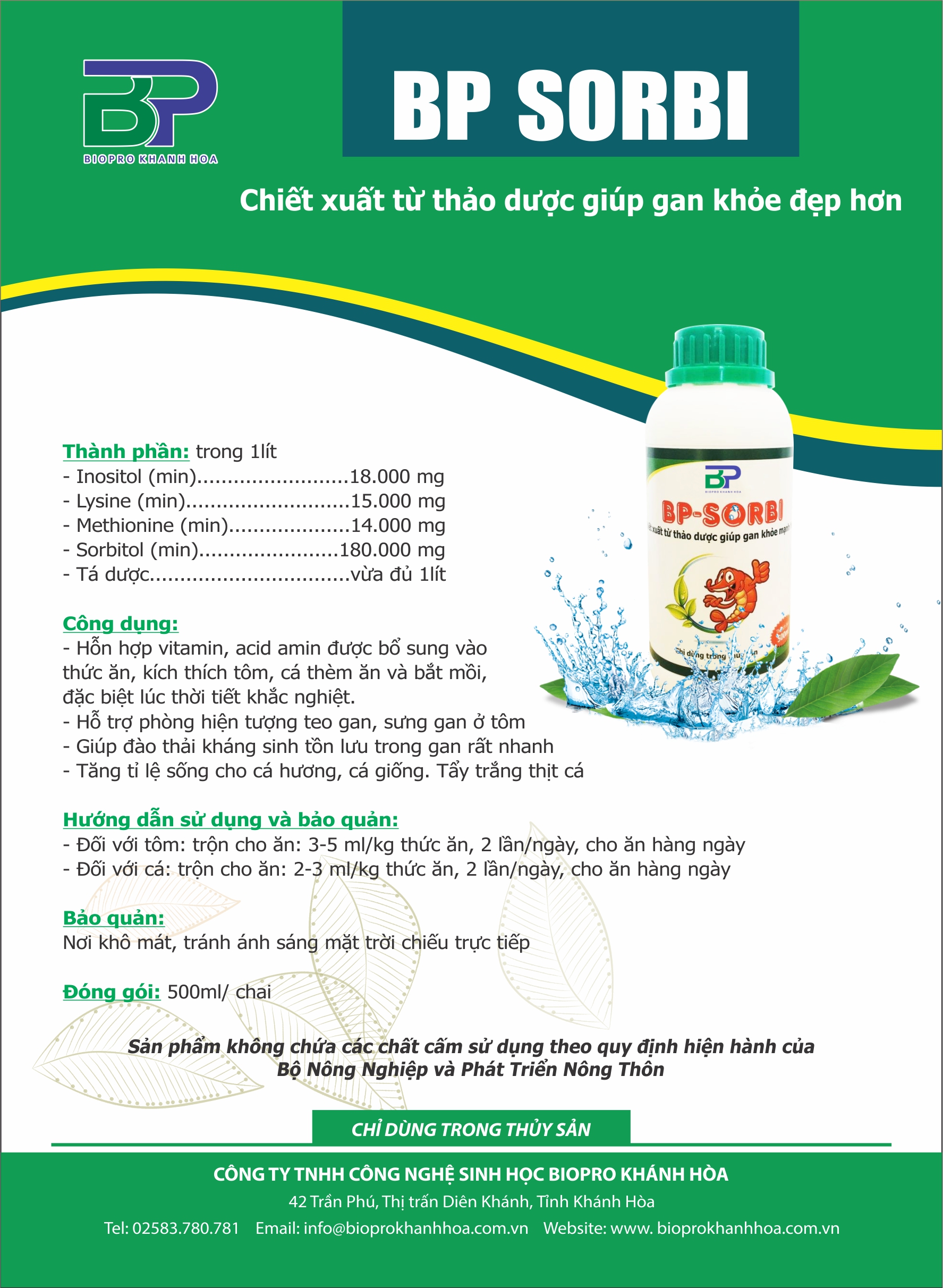 BP - Sorbi thuốc giải độc gan, bổ gan tôm cá chiết xuất từ thảo dược