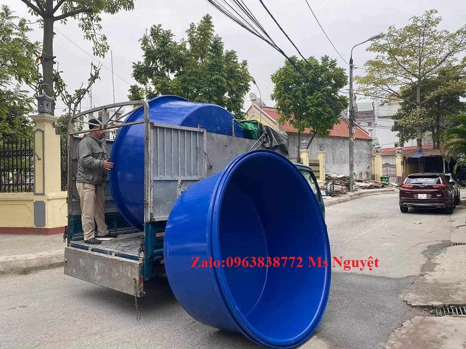 Thùng nhựa tròn trồng sen 3000l trồng cây nuôi cá