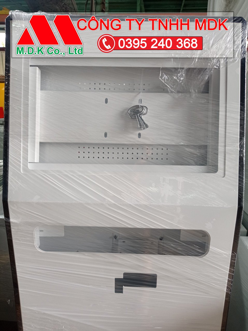Kiosk tra cứu thông tin thép sơn tĩnh điện-mdk