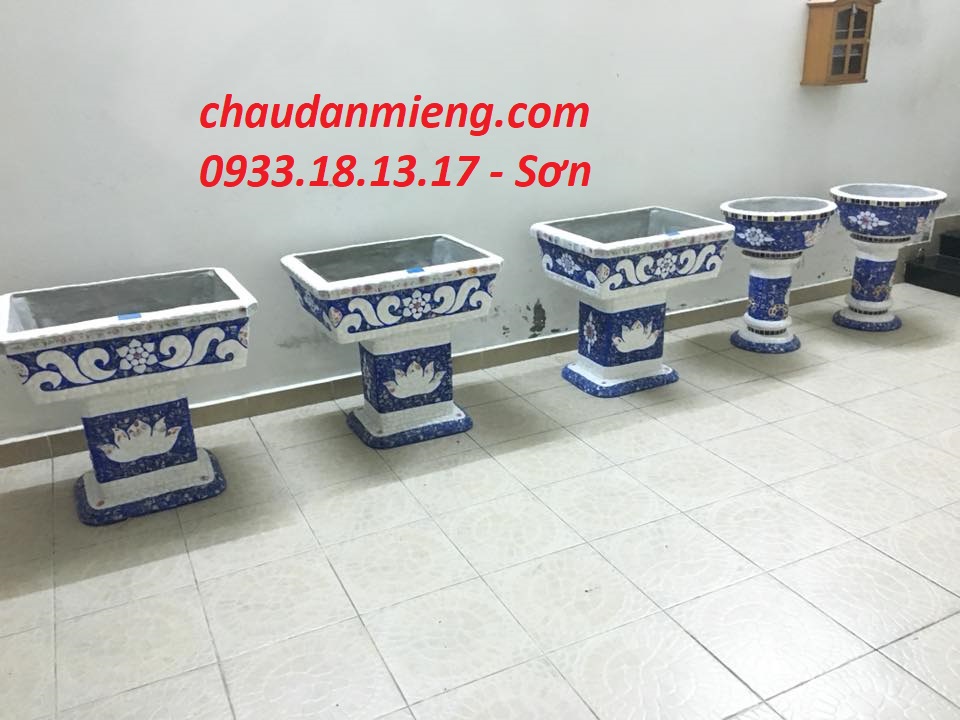 Chậu cẩn miễng - chậu khảm sành tphcm thủ đức