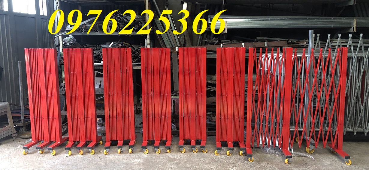 Hàng rào xếp gọn di động kéo tay giá rẻ 