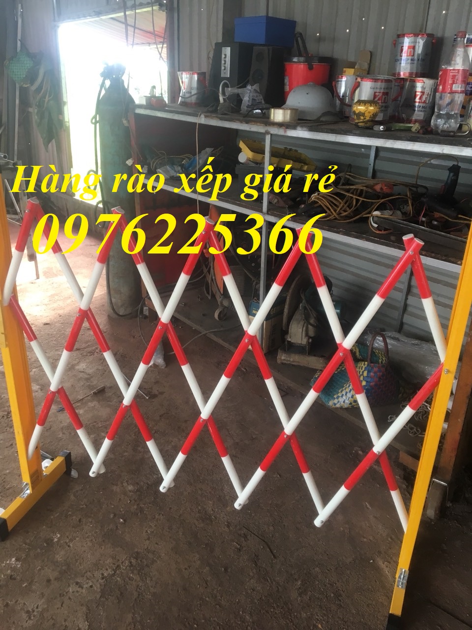 Hàng rào xếp gọn di động kéo tay giá rẻ -Rào xếp chữ T