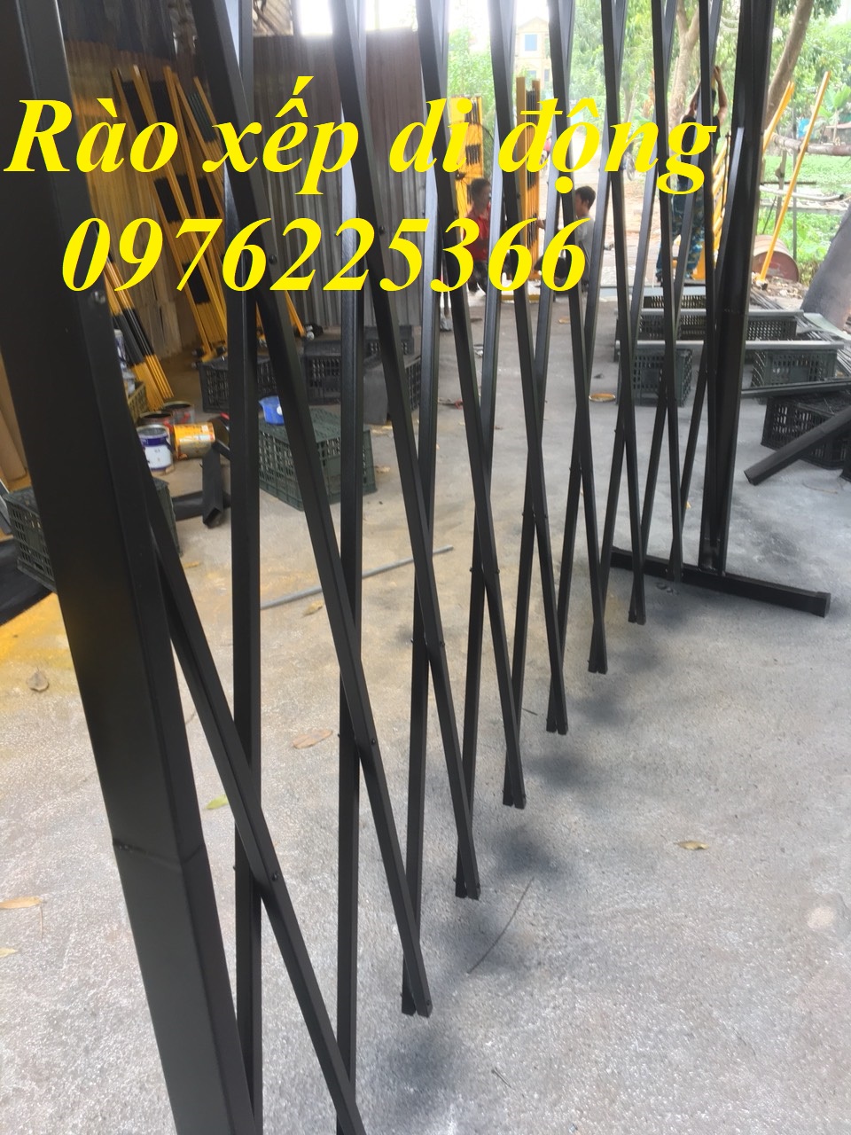 Hàng rào xếp gọn di động kéo tay giá rẻ -Rào xếp chữ T
