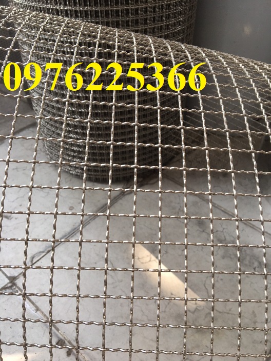 Lưới inox đan,lưới inox đan cán sóng ô 15x15
