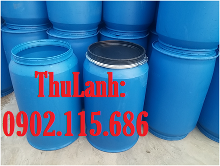 Thùng phuy 30,50,100,150,200,220 lít nắp kín có đai