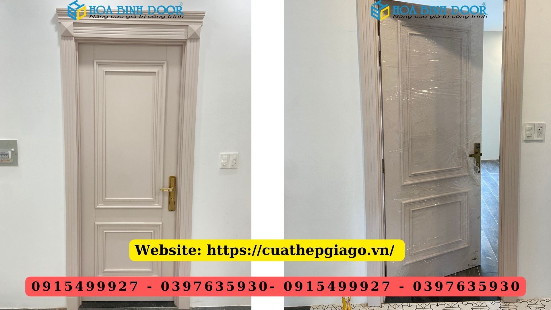 Cửa gỗ công  MDF Sơn tại Quận 1  Cửa gỗ công nghiệp giá rẻ