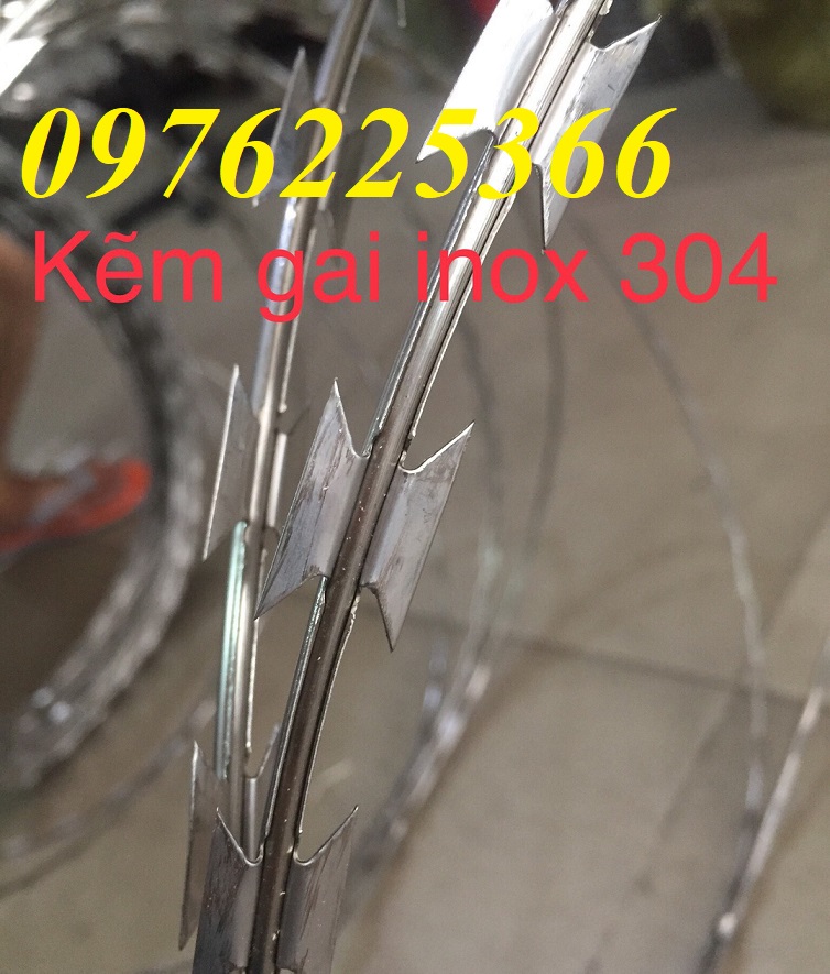 Đại lý bán dây kẽm gai hình dao inox 304