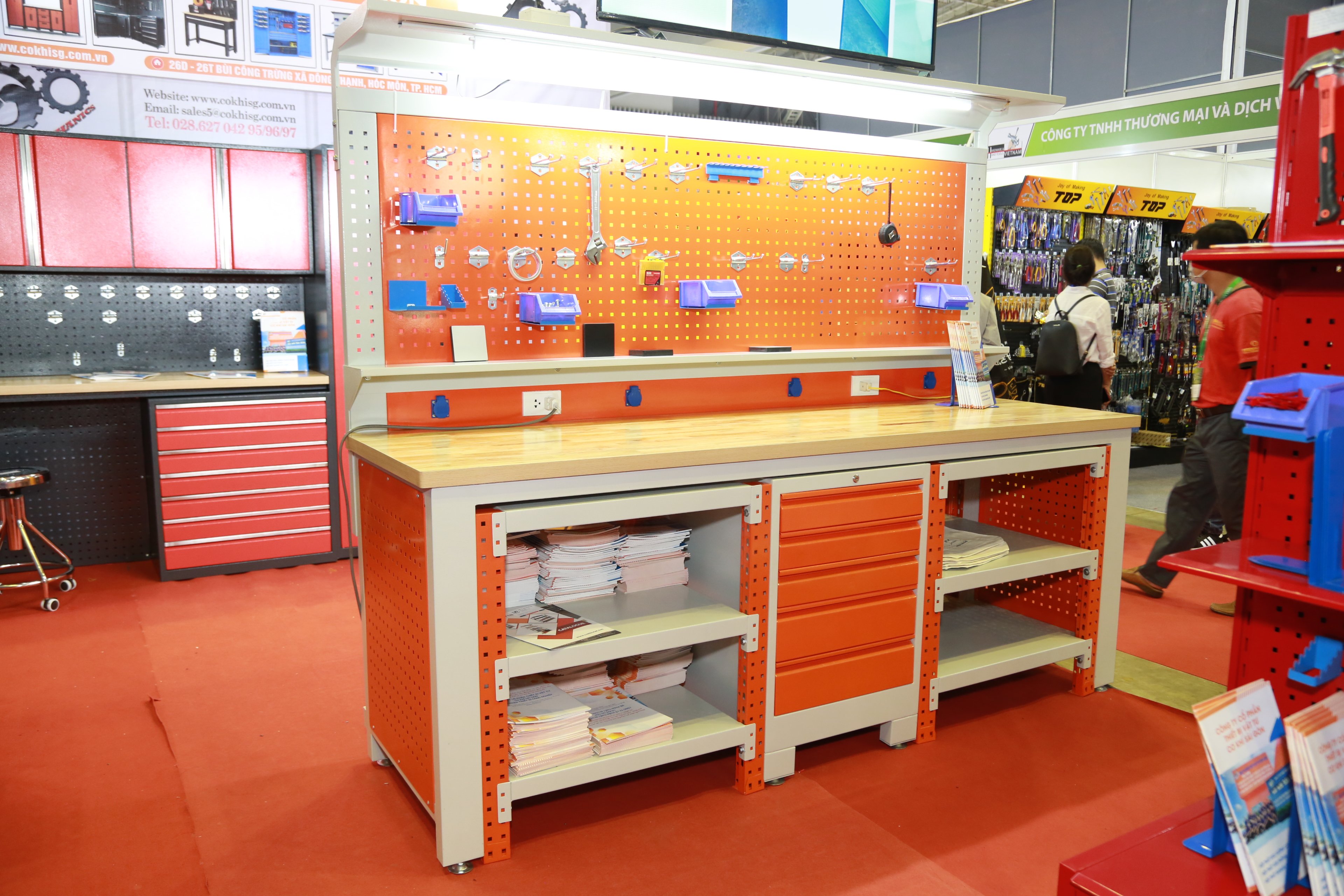 Bàn thao tác work bench  thép sơn tĩnh điện-MDK