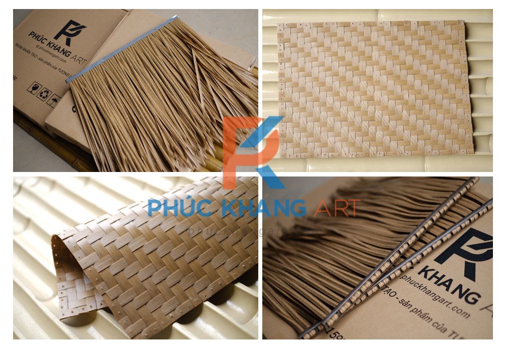 Rơm (tranh) nhân tạo lợp mái nhà, trang trí nội thất