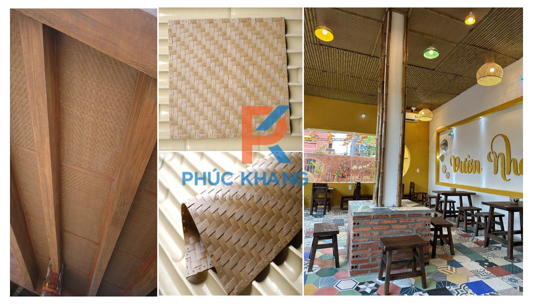 Rơm (tranh) nhân tạo lợp mái nhà, trang trí nội thất
