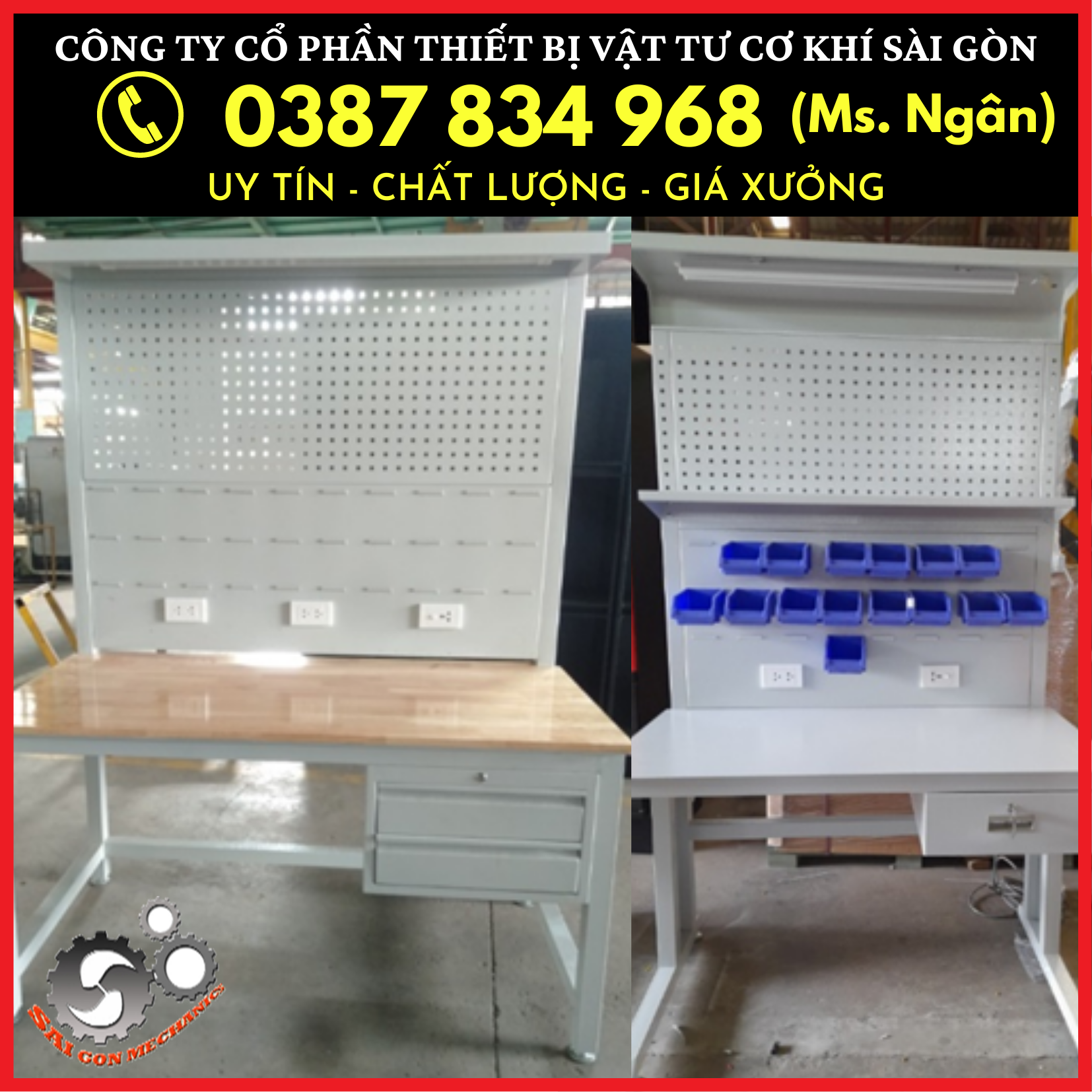 Bàn thao tác cơ khí, chuyên nhận gia công bàn thao tác