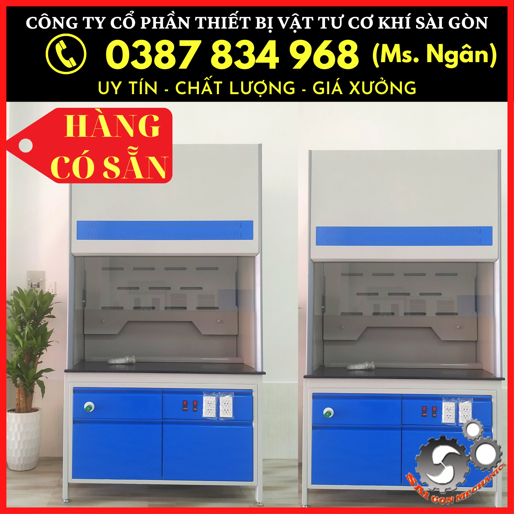 Tủ hút khí độc chịu acid phòng thí nghiệm