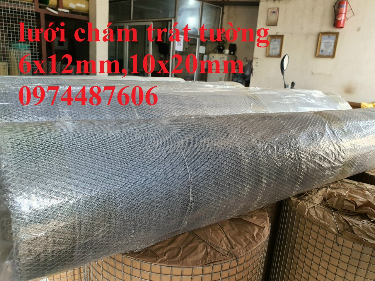 Gía lưới trám tường chống nứt hình quả trám, hình thoi ô 6x12, 10x20